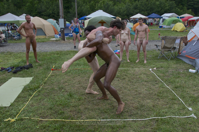 naturist wrestling 0110 FreeForm Festival, Pennsylvania, USA
