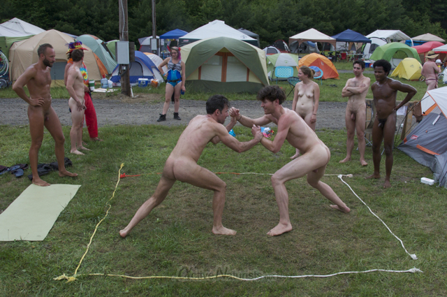naturist wrestling 0117 FreeForm Festival, Pennsylvania, USA